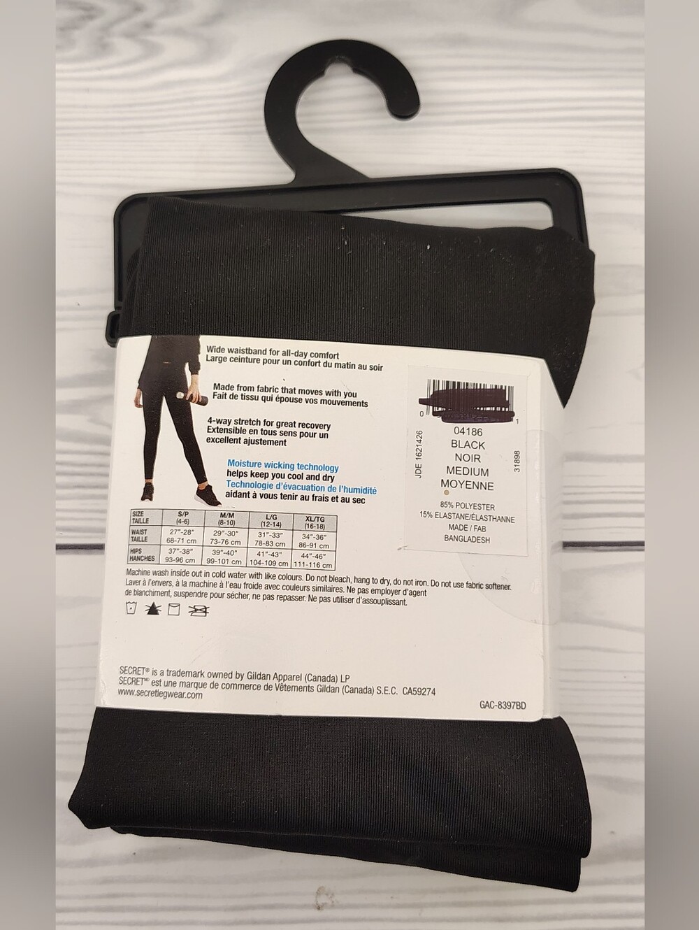 Medium SECRET Active Leggings - Pants Black Sz Medium - Picture 2 of 4